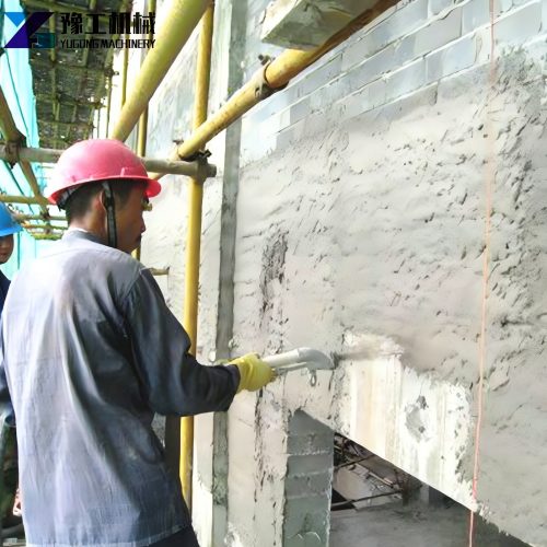 Building Wall Mortar Spraying Unit