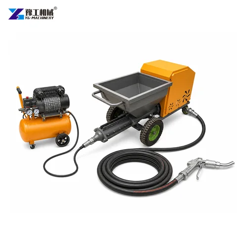 Cement Spraying Machine Work System
