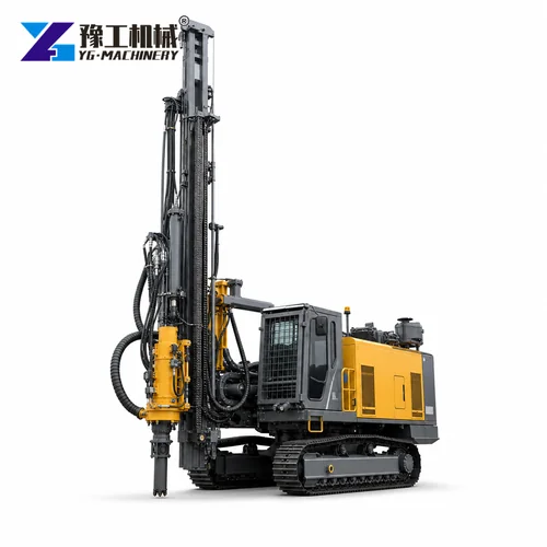 DTH Drilling Machine On White Background