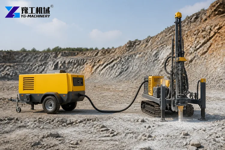 DTH Drilling Machine With Air Compressor