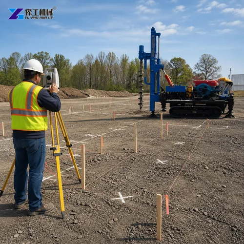 Helical Pile Machine Layout Marking