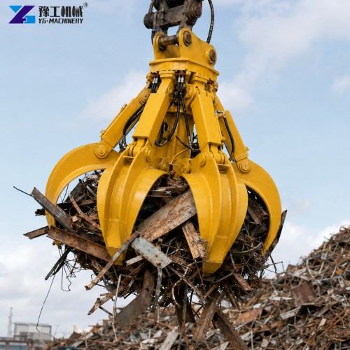 Hydraulic Orange Peel Grab Lifting Mixed Scrap Metal