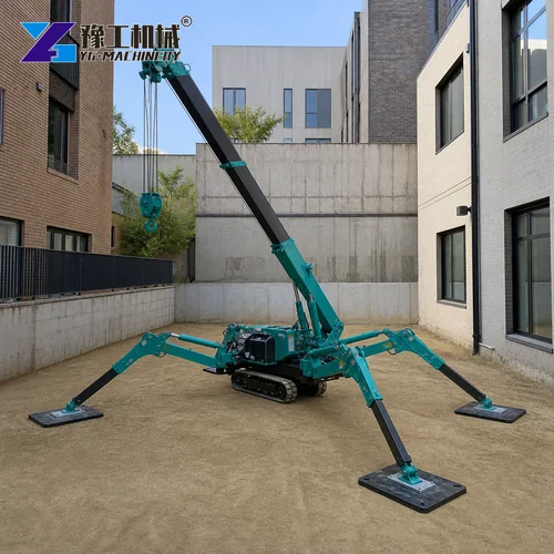 Spider Crane Outrigger Setup