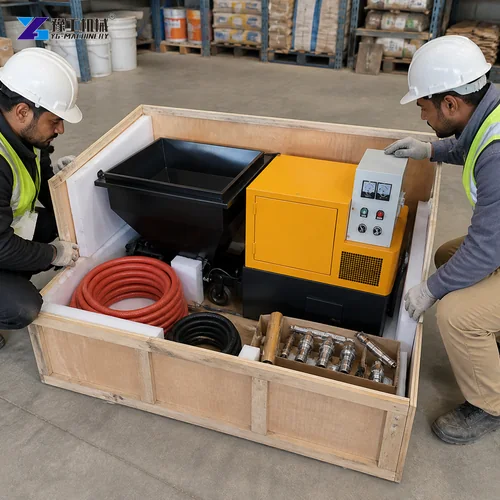 Stucco Machine Nepal Delivery Inspection