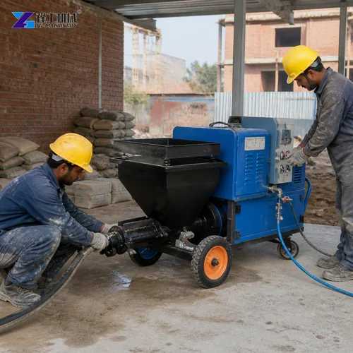 Stucco Machine Nepal Site Setup