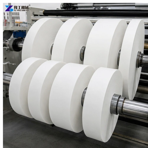 Multiple narrow nonwoven rolls winding on separate shafts