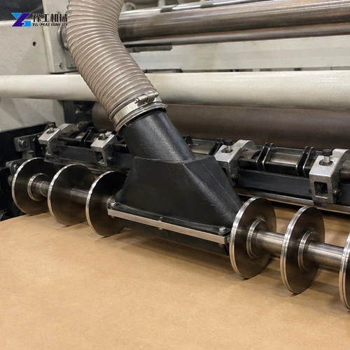 Quality technician testing kraft paper moisture and thickness