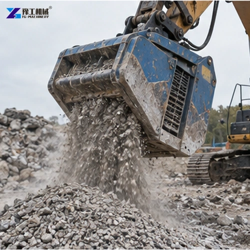 Hydraulic steel shear cutting structural scrap