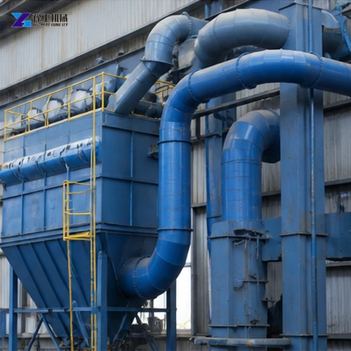 Dust collector ductwork for conveyor blast line