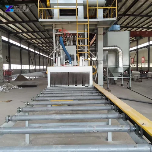 steel shot blasting chamber inlet