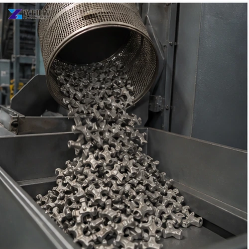 Clean castings unloading after shot blasting