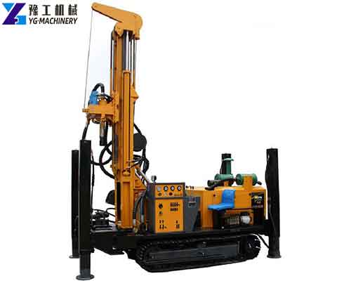YG yellow crawler type water well drilling rig with raised mast