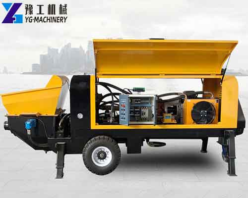 YG concrete pump with service cover open