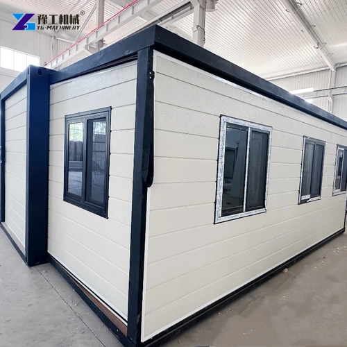 White Panel Exterior Of An Expandable House In A Workshop