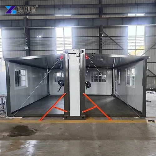 Expanded building side sections and support mechanisms inside a workshop