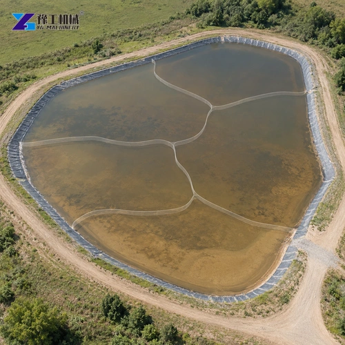Overhead lined pond illustration divided into manageable working areas
