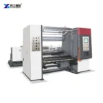 Slitting Machine Price Slitter rewinder with winding rollers and side control cabinet