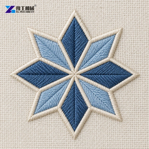 Embroidered logo border and fill