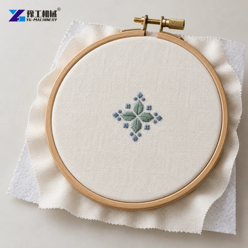 Logo embroidery hoop and backing