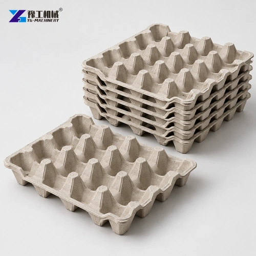 Moulded egg tray nesting