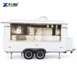 Catering trailer body on white