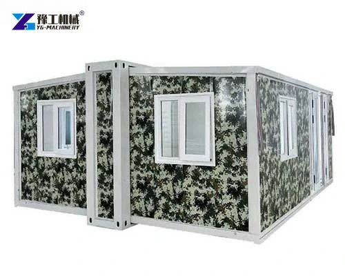 Expandable modular home on white